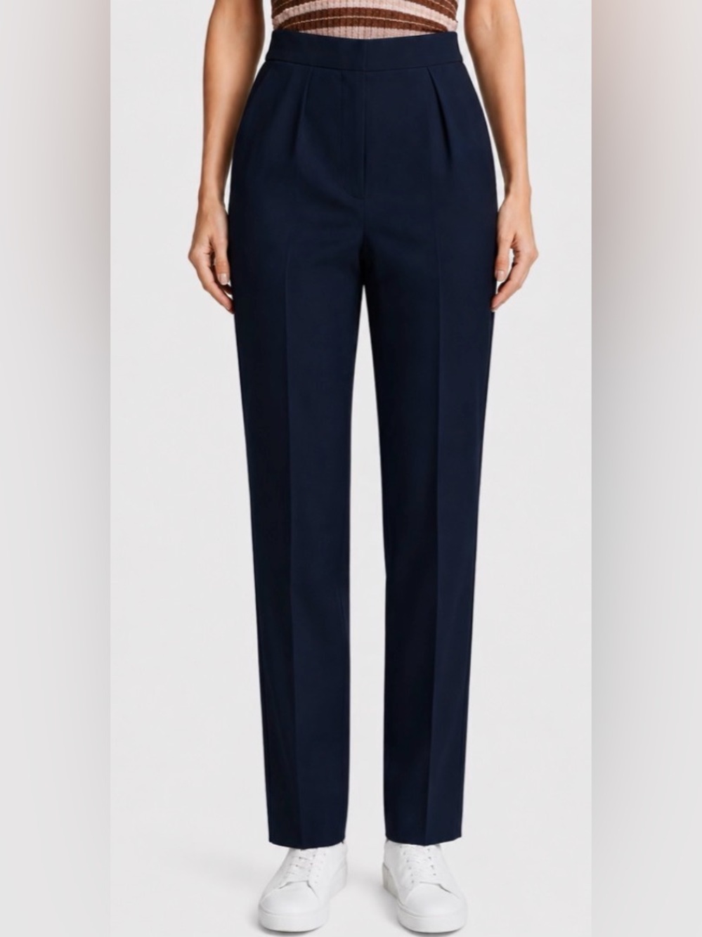 Theory Wool Dark Blue High Waisted Tailored City Pants Trousers Size 10 Office